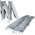 Vounot® 2 X Faltbare Auffahrrampe Aus Verzinkter Stahl, Rutschfest Laderampen, 180 Cm, Maximale Last 400kg