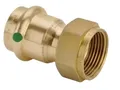 Viega SANPRESS  halbe Verschraubung flachdichtend  aus Rotguss 2263 Pressfitting