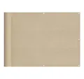 vidaXL Balkonsichtschutz Balkon-Sichtschutz Beige 75x1000 cm 100 % Polyester-Oxford (1-St)