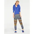 Strickjacke HEINE, Damen, Gr. 44, blau (royalblau), 100% Baumwolle, unifarben, Langarm, Strickjacken