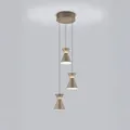 3-flammige Helestra LUK LED Pendelleuchte in coffee dimmbar