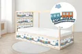 Unik Nordic Aufkleber für IKEA KURA Hochbett, Züge 2-Sticker-Set Unten, Bettaufkleber, Sticker für Kinderbett, Möbelfolie fürs Kinderzimmer, Bettfolie für Kinder, Set 2 Teilig