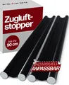 2 Zugluftstopper Tür Dichtung Schwarz Zugluft Isolierung Durchzug Kunstleder Set