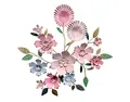 abc Home | Wanddeko Blumen | schöne Farben | kein Zusammenbau | groß