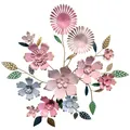 abc HOME Wanddekoobjekt, Wanddeko Blumen, Metall, Groß, 95 cm H, Groß