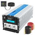 5000W Modifizierter Welle Wechselrichter 12V auf 230V Spannungswandler Power Inverter Konverter mit LCD Bildschirm 3 EU-Steckdosen Dual USB-Anschlüsse & Fernbedienung für Wohnmobile LKW Auto GIANDEL