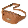 DRAKENSBERG Leder Bauchtasche 'Mel' für Damen und Herren - Hüfttasche und Gürteltasche im Vintage-Design, 2L - Cognac-Braun