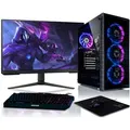 BEASTCOM Q5 | Pro Gaming PC | AMD Ryzen 9 5900X 12X 4,80GHz 24 Threads | NVIDIA RTX 4060 8GB | 32GB RAM | 1TB NVMe SSD | 27" LED Monitor + Tastatur...