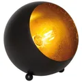Tischleuchte Tischlampe BILLY einflammig E14 max. 28W schwarz gold  REALITY
