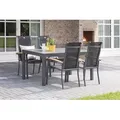 HARTMAN Alice Garten-Essgruppe, xerix/natur, Alu/Teak, 4x4 Textilen, 4 Stapelsessel, 260/160x90cm