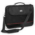 Pedea - Laptoptasche Trendline Notebook-Tasche bis 20,1 Zoll (51cm) I Notebook Umhängetasche mit Schultergurt - Umhängetasche mit Laptoptach - Notebooktasche für Damen & Herren, schwarz