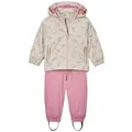 first instinct by killtec Skianzug FIOS 22 MNS ST, Regen-Set für Kinder, wasserdicht, mit Tier-Print und Kapuze rosa 98/104 (3-4J)