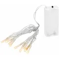 Lex Light LK100-5-KH LED Lichterkette Batterie 10 LEDs special warmweiß 1,35m - Transparent