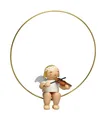 Wendt & Kühn, Christbaumengel im Ring, mit Geige, 6308/2 edler Christbaumschmuck
