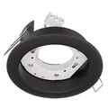 ledscom.de Deckeneinbauleuchte ZOBE II, schwarz matt, rund, 107mm Ø, 1x GX53 max. 25W