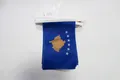 Guirlande 6 mètres 20 Drapeaux Kosovo 21x15 cm - Drapeau kosovard 15 x 21 cm - N
