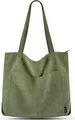 Prite Handtasche Damen Tote Bag Shopper Cord Beuteltasche Grün