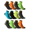12 Paar Sportsocken Herren Damen Sneaker Socken Quarter NEON verstärkte Frotteesohle 16209 WP (39-42)