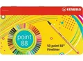 Stabilo Fineliner Point 88, Strichbreite 0,4 mm, 50 Stück, im Metalletui