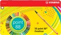 Stabilo® 8850-6 Fineliner point 88® - Metalletui, sortiert mit 50 Stiften