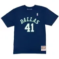 Mitchell & Ness Print-Shirt Dallas Mavericks Dirk Nowitzki blau L