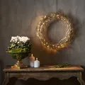 LED Lichtkranz Deko Fenster Türschmuck beleuchtet 50 LED D: 45cm gold f. Innen