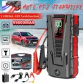 99800mAh 12V Auto KFZ Starthilfe Jump Starter 5000A Booster Powerbank Ladegerät