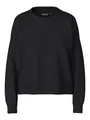 Sweatshirt PIECES Pcchilli Ls, Größe Bc, Damen, Langarm, Baumwolle, Schwarz