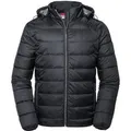 Russell Mens Nano Hooded Padded Jacket (Schwarz)