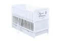 Baby-Delux Babybett Sweet Dreams Bettkasten, Kinderbett Gitterbett 140x70 weiß mit Beißschienen Schublade, Matratze
