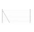 vidaXL Gartenzaun Zaun mit Pfosten Silber 0,8 x 25 m Stahl, (1-St)