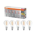 5 x Osram LED BASE P40 E14 Filament 4W Tropfen 2700K Warm White wie 40W