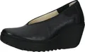FLY London Damen Pumps aus weichem Leder mit Keilsohle und gepolsterter Decksohle