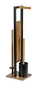 WENKO Stand WC-Garnitur Rivalta Acacia schwarz Akazienholz Toilettenpapierhalter