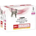 PURINA PRO PLAN Veterinary Diets DM Diiabetes Management Huhn | 10 x 85g | Diätalleinfuttermittel für ausgewachsene Katzen im Frischebeutel | Zur Verringerung von Übergewicht