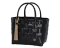 Handed By Einkaufskorb Handed By Shopper Paris Mini Black mit Quaste in Nougat Cream