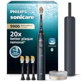 Philips Sonicare DiamondClean 9900 Prestige elektrische Zahnbürste, mit SenseIQ Technologie und App, 5 Putzmodi, 3 Intensitätsstufen, Ladeetui, dunkelblau, Modell HX9992/45