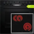 Bosch Einbauherd-Set 60cm schwarz Pyrolyse AirFry Glaskeramik NKN645GA2E 