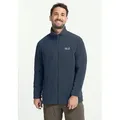 Jack Wolfskin Fleecejacke TAUNUS 100 FZ M Winddicht, atmungsaktiv, Übergangsjacke blau XXL (58)
