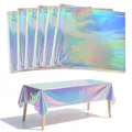 6 Stück Bunt Glitzer Party Tischdecke Bunt Tischdecke Geburtstag Wasserdicht ...