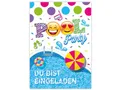 JuNa-Experten 12x Einladungskarten Kindergeburtstag Schwimmbad - Einladungen Mädchen & Jungen - Pool-Party Einladung Kinder - Geburtstagseinladungen Kindergeburtstag