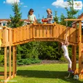 Fungoo Spielturm Anbauteil Modul Rainbow: Brücke aus Fichtenholz mit Fernglas für Gartenspielhaus Fungoo, LxBxH: 266 x 80 x 235 cm; 03315