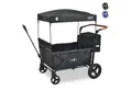 FableKids Bollerwagen Transportwagen, mit Dach, faltbarer, LEO X4Plus (Onxy Schwarz), Hecktasche, Abdeckhaube
