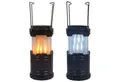 Fachhandel Plus LED Laterne LED Laterne mit realistischem Flammenspiel 2 in1 mit Flammeneffekt, LED fest integriert, Kaltweiß, Orange, Campinglampe, gut verstaubar