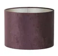 Dirk Davids Leuchten GmbH Lampenschirm Lampenschirm Zylinder in Velours Aubergine 25-25-18cm, Zeitlose Eleganz