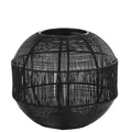 Windlicht Matt Schwarz Ø20cm Drahtgeflecht Laterne