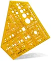ARISTO Zeichenschablone gelb-transparent