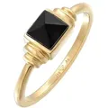 Elli PREMIUM Onyx Quadrat Vintage 925 Silber 54 Damen 