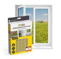 EASYmaxx Insektenschutz-Fensterrahmen Fliegengitter für Fenster mit Magic Click 150 x 130 cm, Moskitonetz zuschneidbar, Einfache Montage mit 12 Magneten