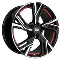 16 Zoll Alufelge MAM WHEELS RS5 16"x7.00" 5x112 PCD ET40 66.6mm Felge Schwarz Rot Frontpoliert